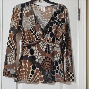 Papillon Blanc Multicolor Polka Dot Blouse